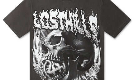 Lost Hills Shadow Skull Tee - Black Wash
