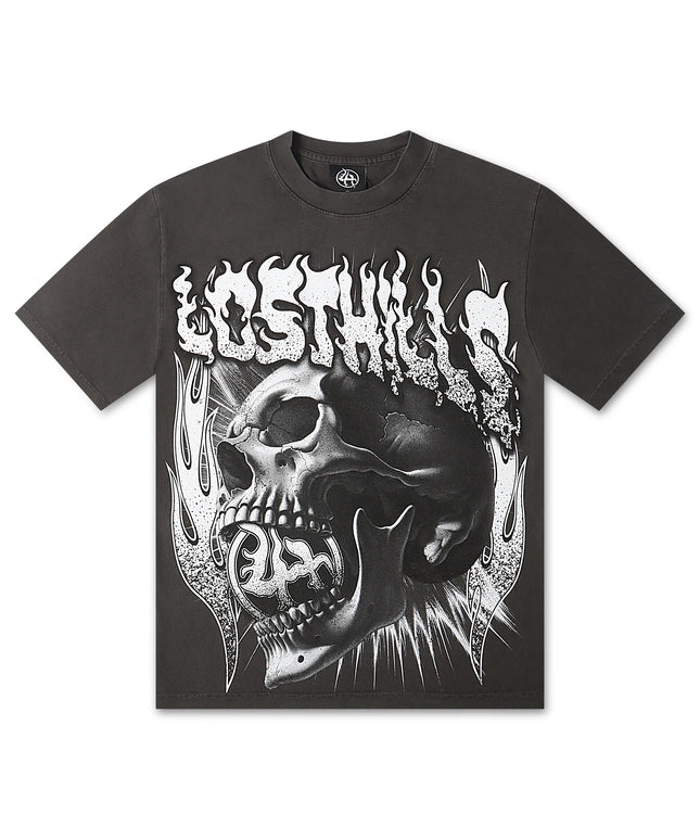Lost Hills Shadow Skull Tee - Black Wash