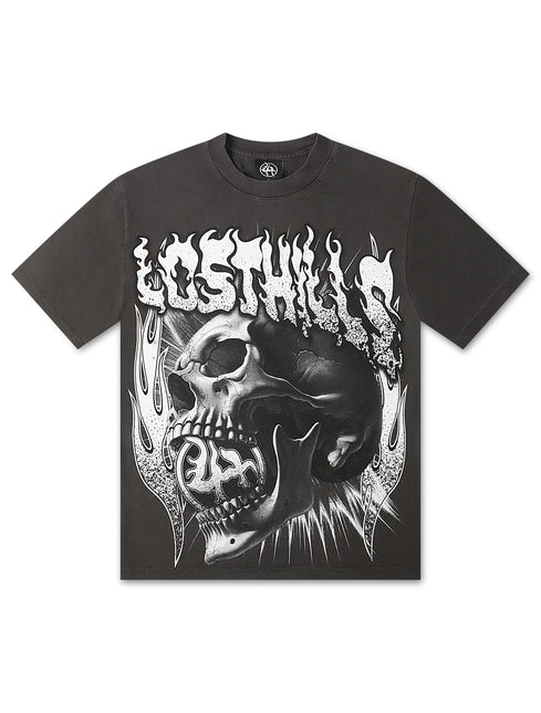 Lost Hills Shadow Skull Tee - Black Wash