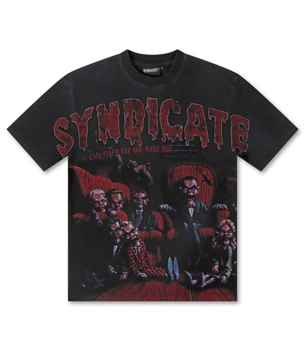 The Syndicate Wishes Tee - Black Wash