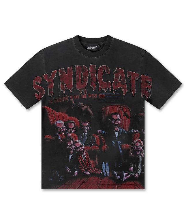 The Syndicate Wishes Tee - Black Wash
