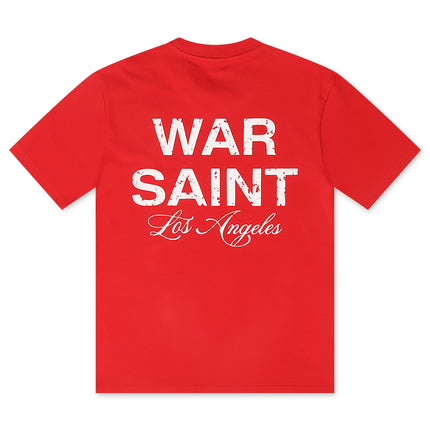 Warsaint LA Script Tee - Red/White