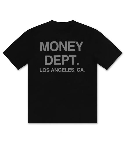 Money Dept. Los Angeles Heavyweight Tee - Black/Light Grey