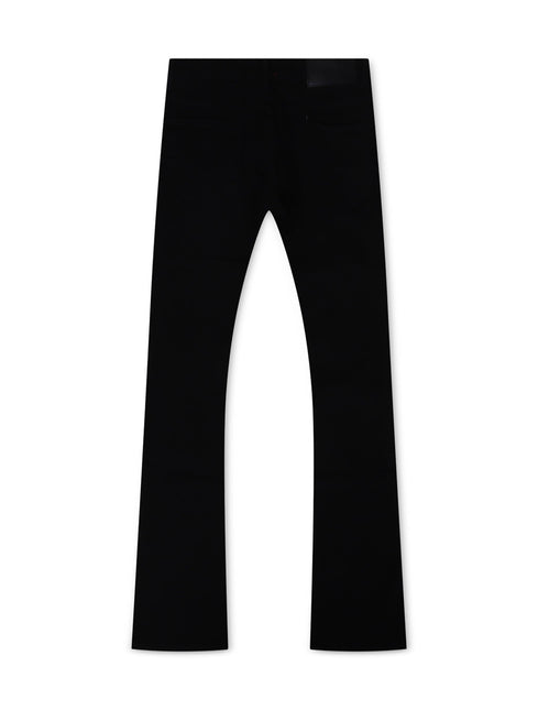 AJENDA STACKED JEANS - JET BLACK AJENDA