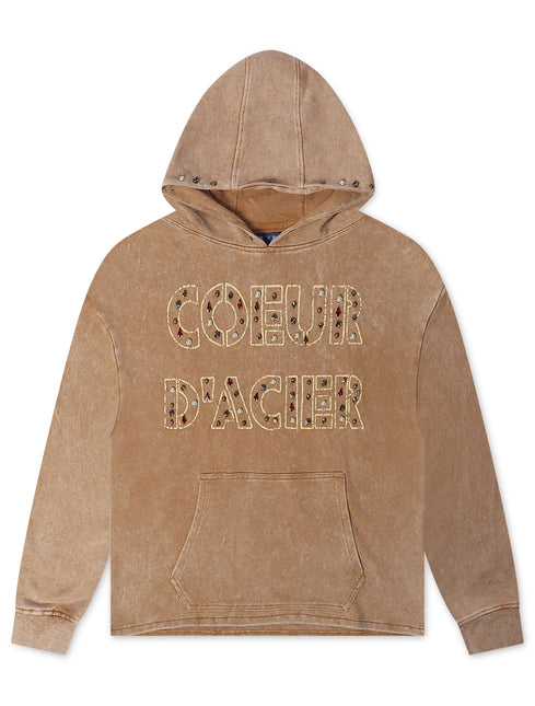 Rebel Denim Coeur Dacier Hoodie - Khaki - denim exchange