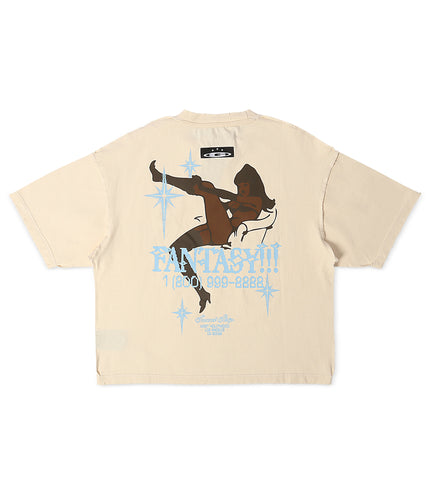 Gala Original Fantasy Cropped Tee - Cream
