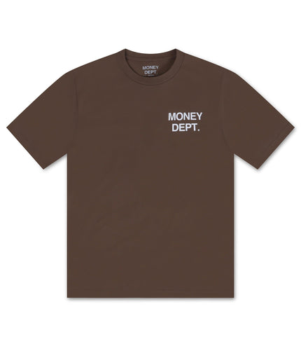 MONEY DEPT. LOS ANGELES HEAVYWEIGHT TEE - BROWN/WHITE MONEY DEPT