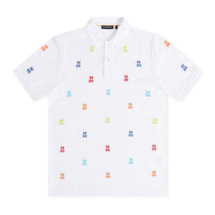 Psycho Bunny Bonham Pique Polo - White - Denim Exchange 