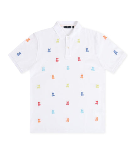 Psycho Bunny Bonham Pique Polo - White - Denim Exchange 