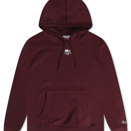 Lacoste Logo Hoodie - Burgundy