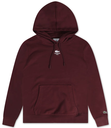 Lacoste Logo Hoodie - Burgundy