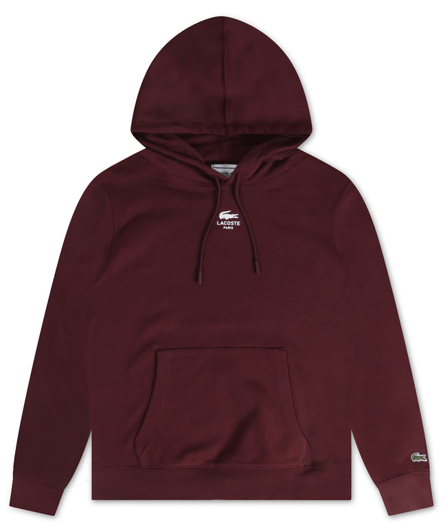 Lacoste Logo Hoodie - Burgundy