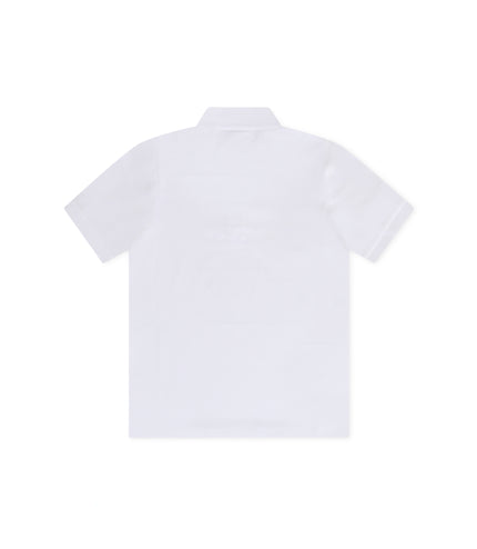 Hugo Kids Logo Print Polo - White