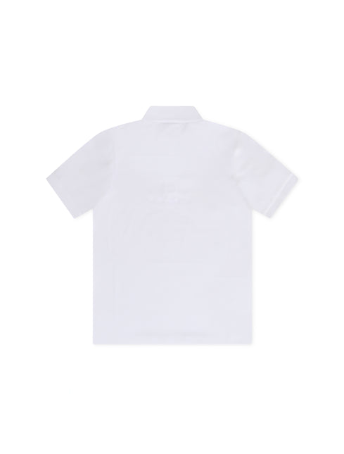 Hugo Kids Logo Print Polo - White