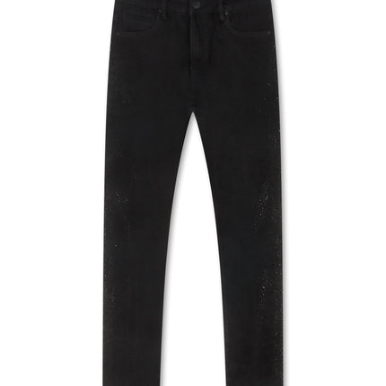 Embellish Frost Denim Rhinestone Jean - Black