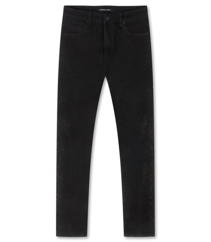 Embellish Frost Denim Rhinestone Jean - Black