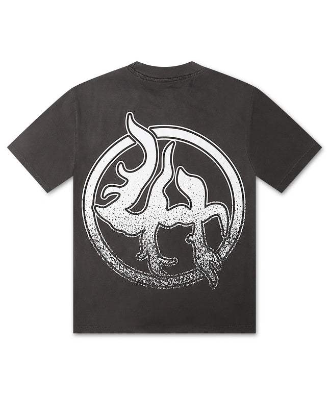 Lost Hills Shadow Skull Tee - Black Wash