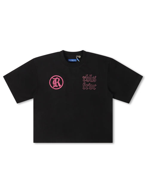 Rebel Denim Developmental Saints Cropped Tee - Black - Denim Exchange