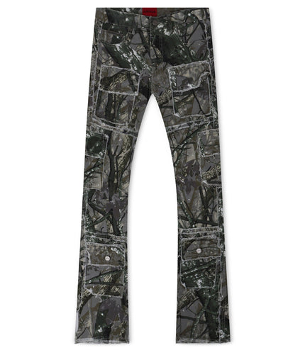 AJENDA STACKED JEANS - GRAY TREE AJENDA