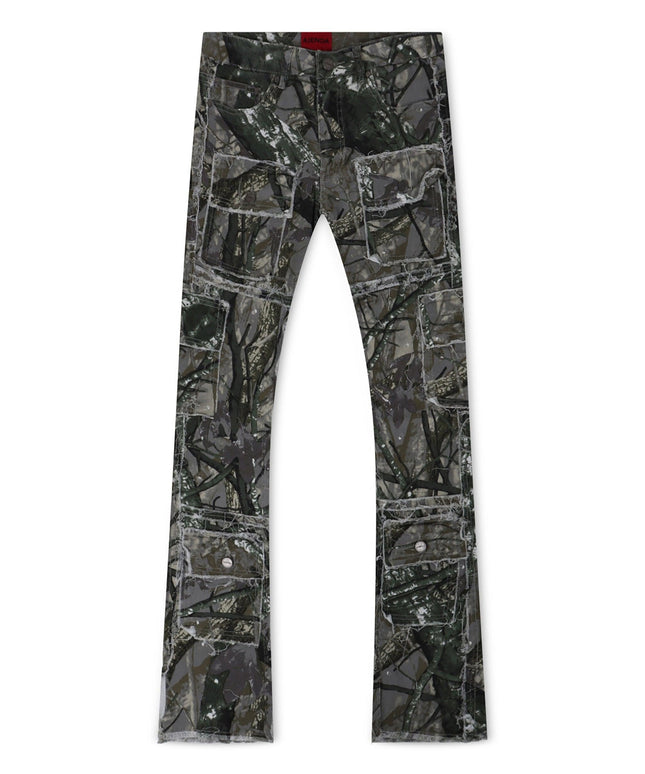 AJENDA STACKED JEANS - GRAY TREE AJENDA