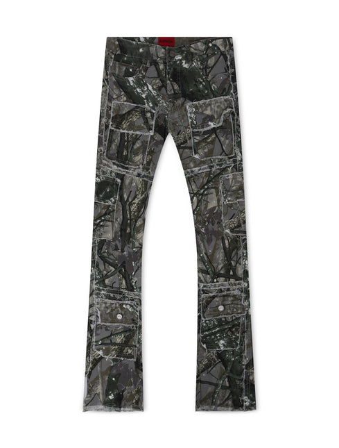 AJENDA STACKED JEANS - GRAY TREE AJENDA