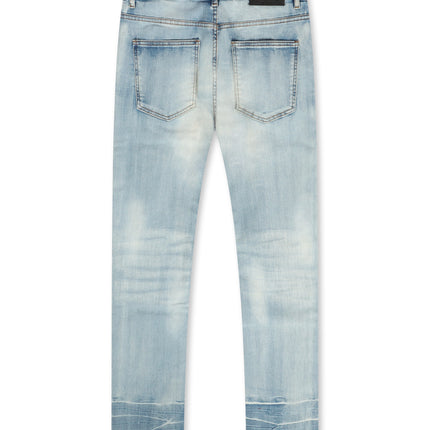 Damati Distressed Slim Fit Stretch Jeans - Ice Blue