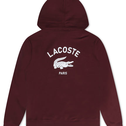 Lacoste Logo Hoodie - Burgundy