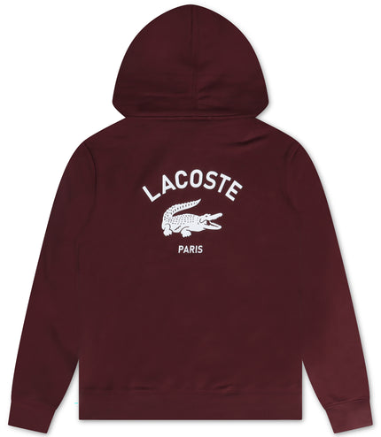 Lacoste Logo Hoodie - Burgundy