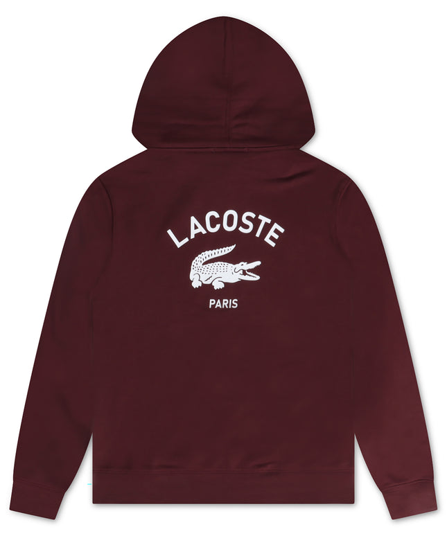 Lacoste Logo Hoodie - Burgundy