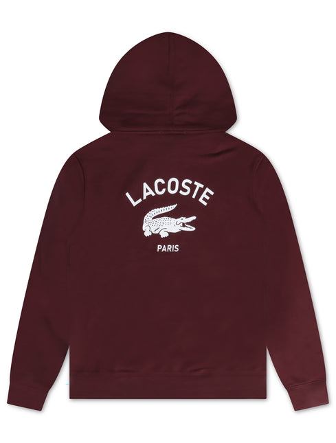 Lacoste Logo Hoodie - Burgundy