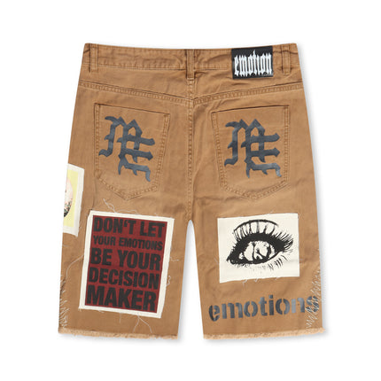 Mixed Emotion Chaos Carpenter Shorts - Khaki