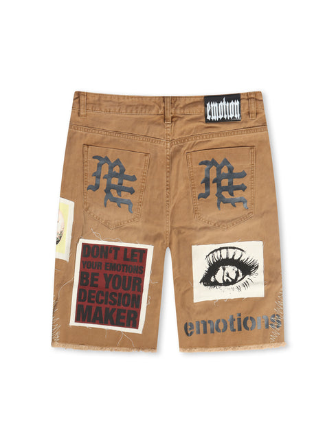 Mixed Emotion Chaos Carpenter Shorts - Khaki