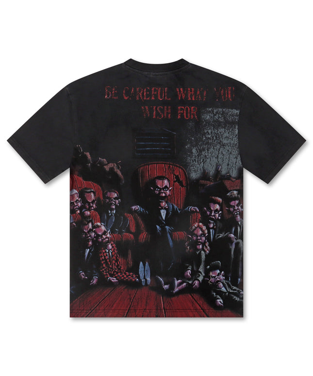 The Syndicate Wishes Tee - Black Wash