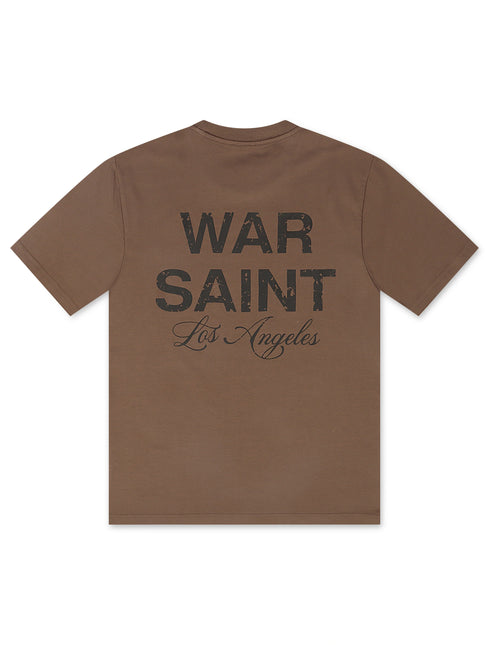 Warsaint LA Script Tee - Brown/Black