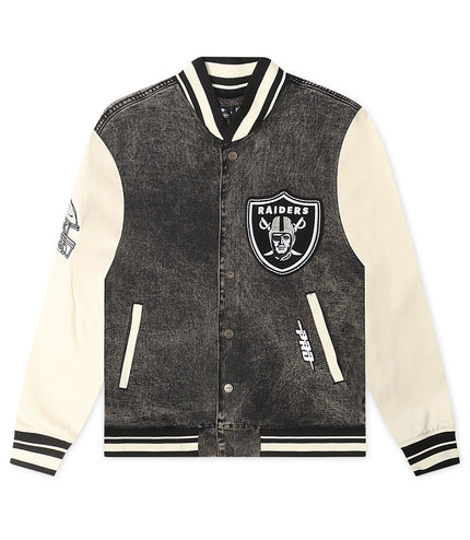 Pro Standard Raiders Rebel Athletics Jacket - Charcoal/Cream
