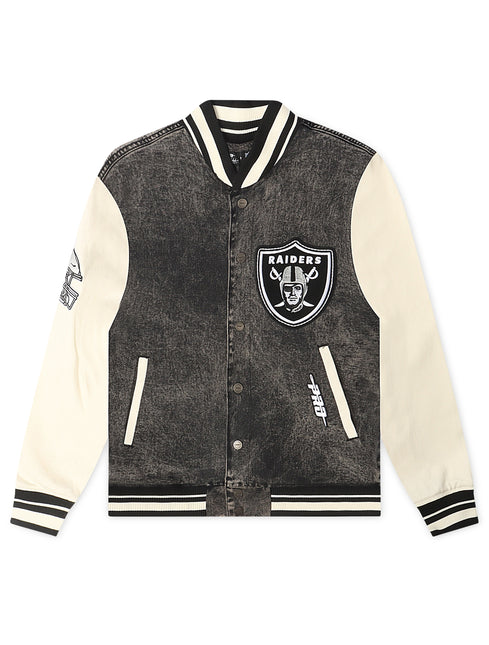 Pro Standard Raiders Rebel Athletics Jacket - Charcoal/Cream