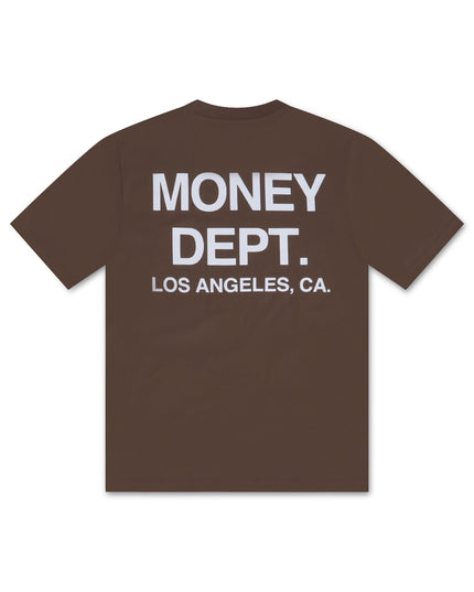 MONEY DEPT. LOS ANGELES HEAVYWEIGHT TEE - BROWN/WHITE