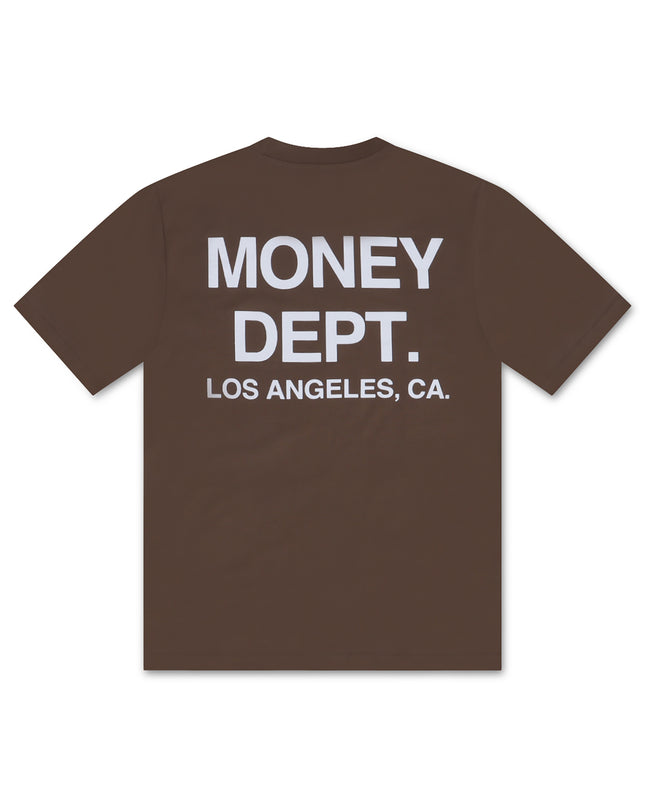 MONEY DEPT. LOS ANGELES HEAVYWEIGHT TEE - BROWN/WHITE MONEY DEPT