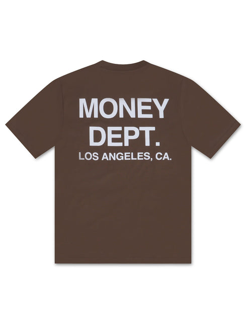 MONEY DEPT. LOS ANGELES HEAVYWEIGHT TEE - BROWN/WHITE MONEY DEPT