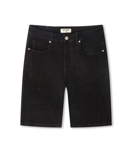 Almost Someday Solomon Rhinestone Jorts - Black
