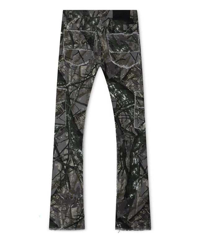AJENDA STACKED JEANS - GRAY TREE AJENDA