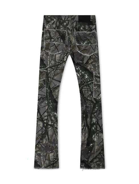 AJENDA STACKED JEANS - GRAY TREE AJENDA