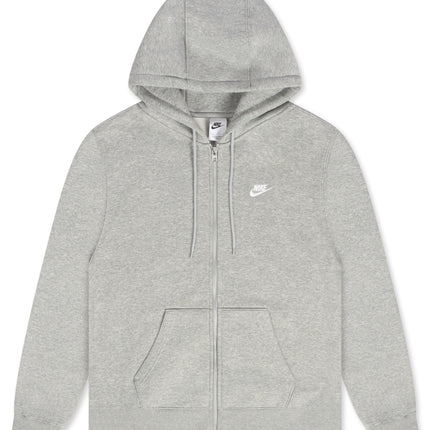 Nike Mens Full Zip Fleece Hoodie - Grey
