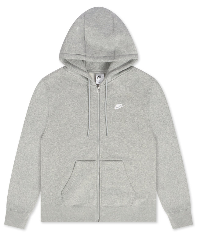 Nike Mens Full Zip Fleece Hoodie - Grey