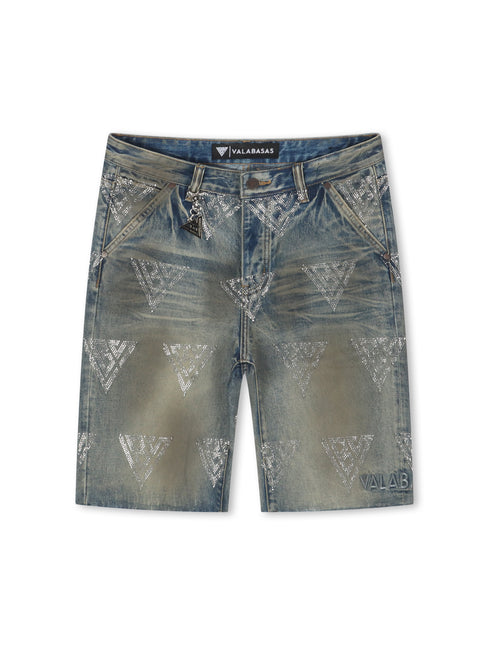 Valabasas Palace Rhinestone Jeans - Dirty Wash