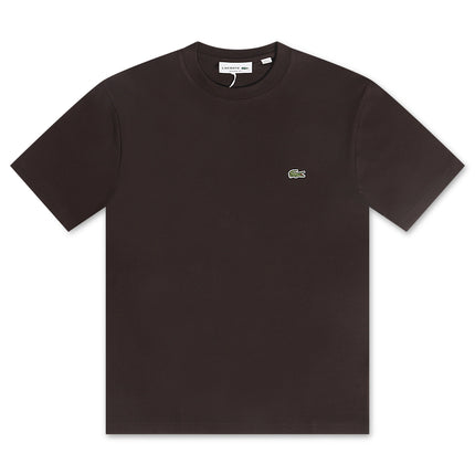 Lacoste Mens Cotton Tee - Dark Brown