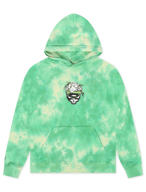 Malbon Grateful Dead Fesque Hoodie - Green Tie Dye
