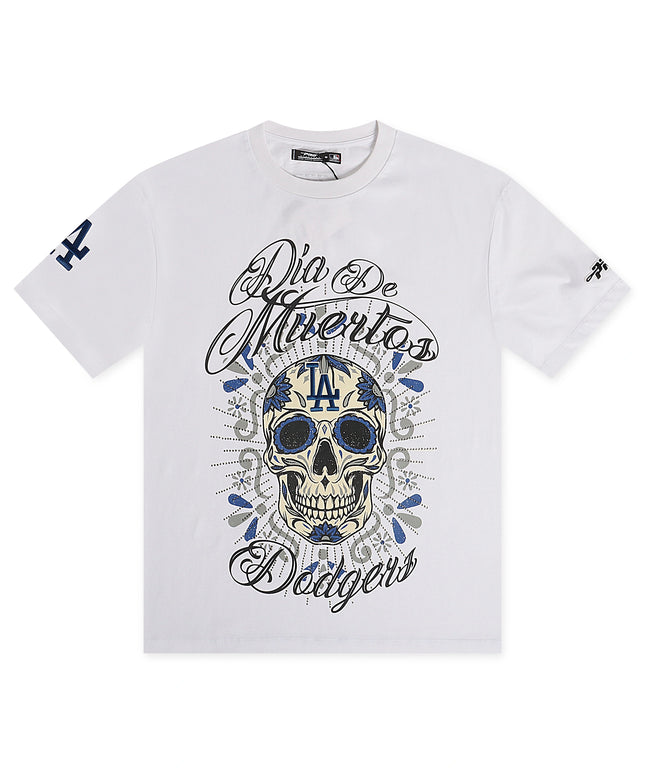 Pro Standard Dodgers Dia De Los Muertos Tee - White