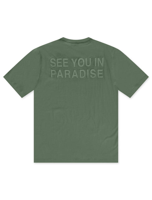 Jordan Craig Paradise Block Letter Tee - Olive - Denim Exchange 