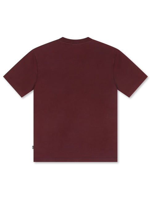 Boss Green Contrast Logo Tee - Burgundy